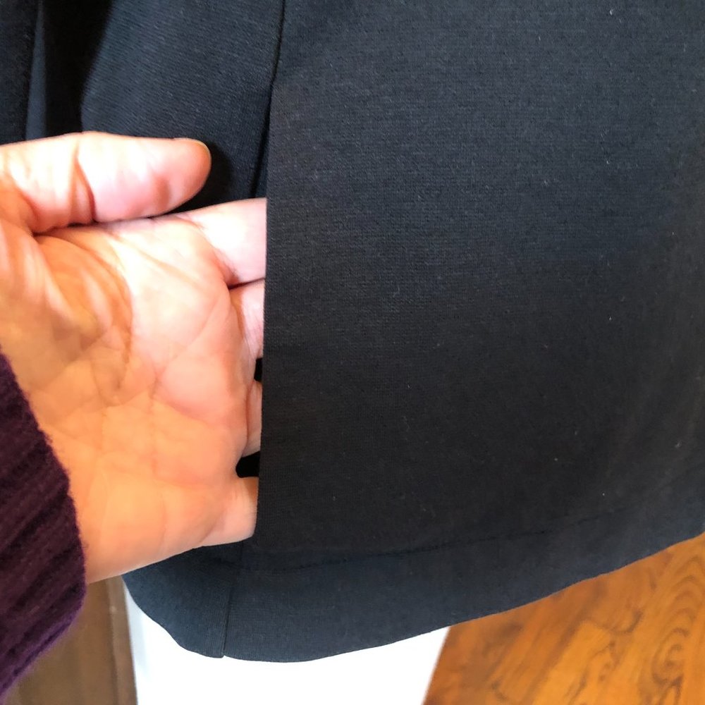 Talbots Full Zip Jacket Basic Solid Black Stretch… - image 3